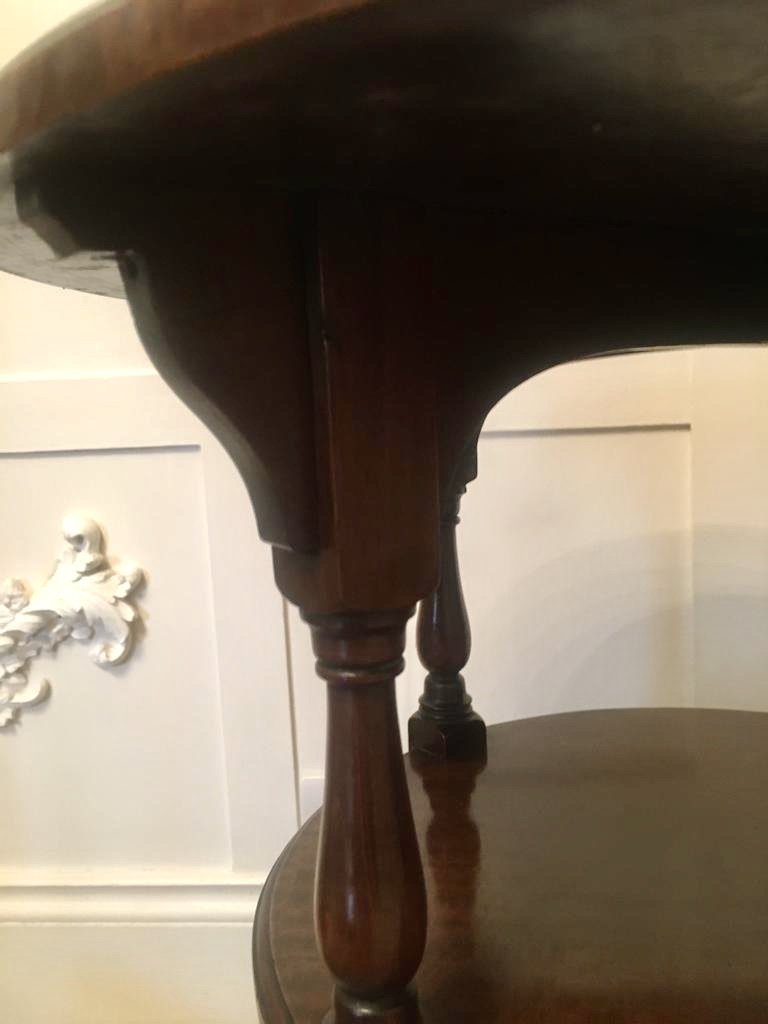 Antique Victorian Mahogany Lamp Table - Image 5